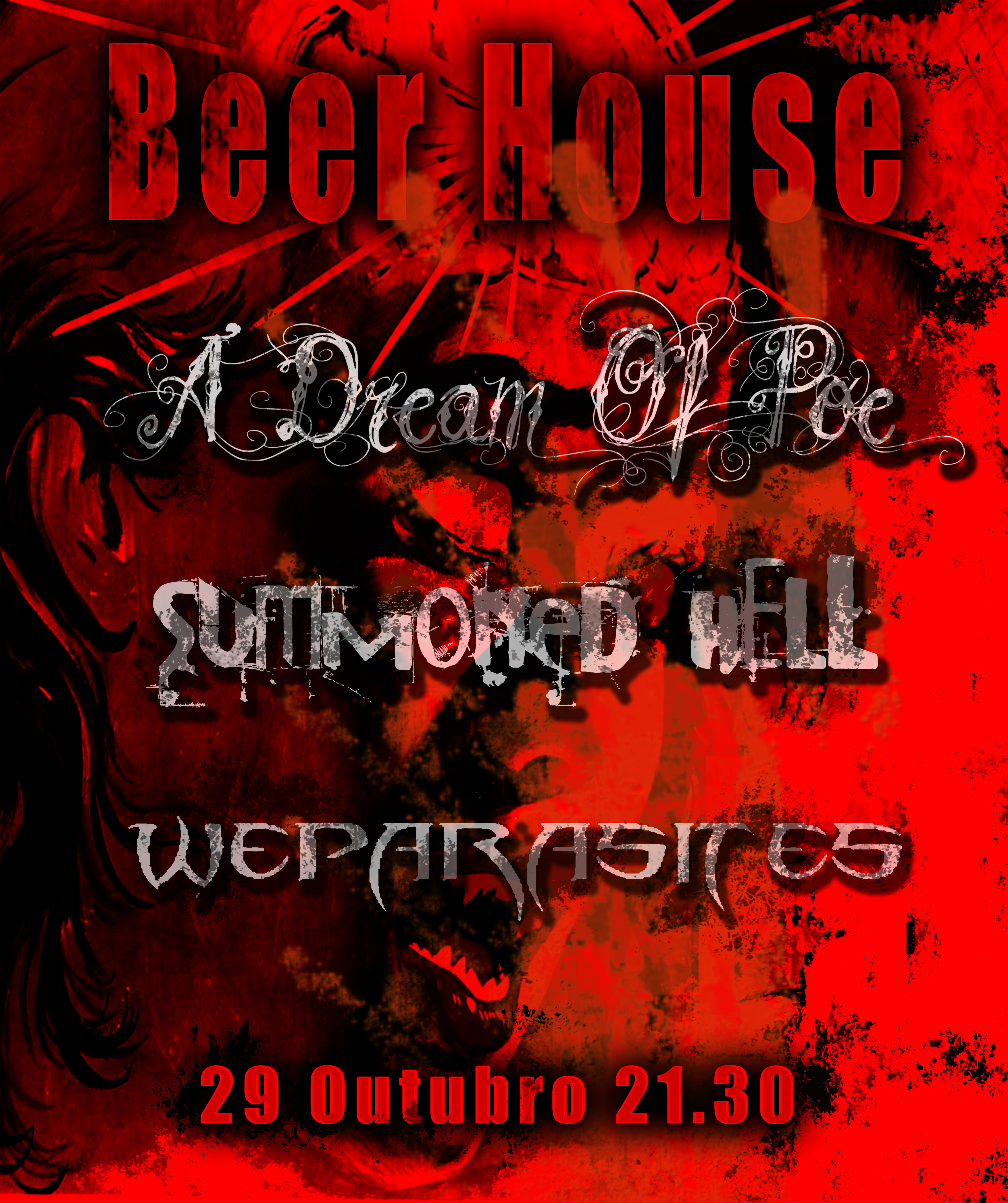 A Dream of Poe, Summoned Hell & WeParasites - Live at Beer House